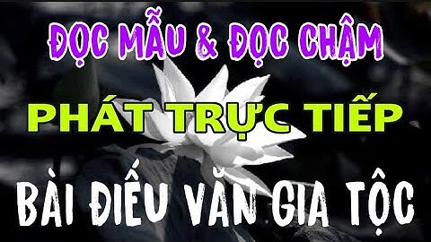 BÀI ĐIẾU VĂN CỦA TỘC HỌ-ĐỌC CHẬM và ĐỌC MẪU. Tình cảm và Xúc động!