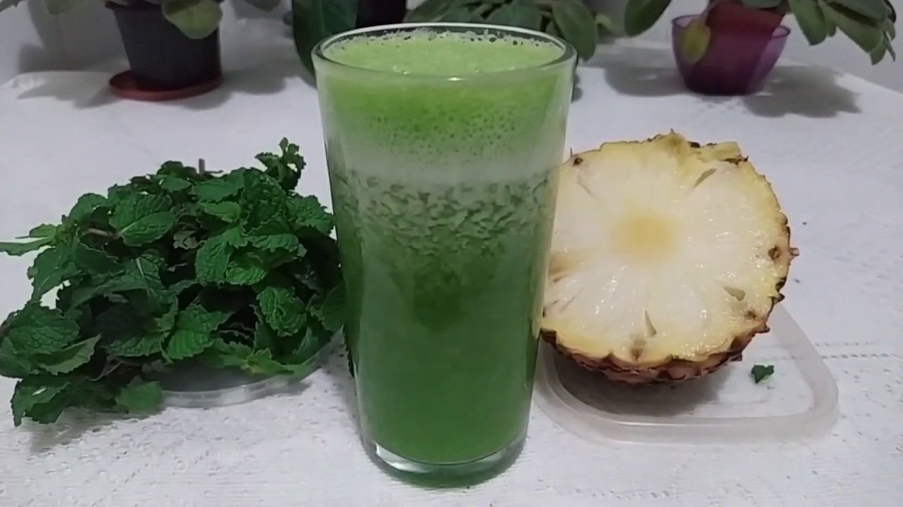 Suco detox de Abacaxi e hortelã - YouTube