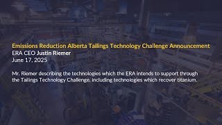 ERA CEO Confirms Titanium Recovery Technologies Qualify for Tailings Tech Challenge Funding