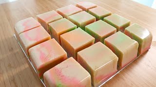 Download lagu Tak perlu Kukus! Puding Roti Marble Pelangi tanpa Tepung | basickeli