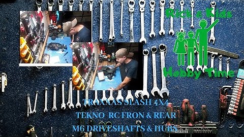 Traxxas Slash 4X4 Tekno RC Front & Rear M6 Driveshafts and Hubs!!