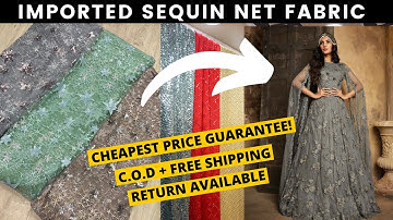 Imported Net| Sequin Embroidery Imported Net| Net Saree, lehenga| COD +Free Shipping Available