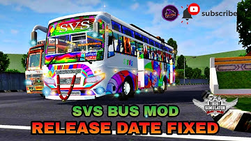 Svs bus mod release date fixed in bus simulator Indonesia namakkal bus in bussid |MJSB GAMING|