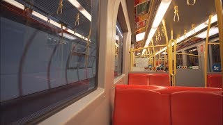 Austria, Vienna, U-Bahn night   ride from Hauptbahnhof to Keplerplatz