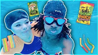 Trying CANDY Underwater Challenge!
