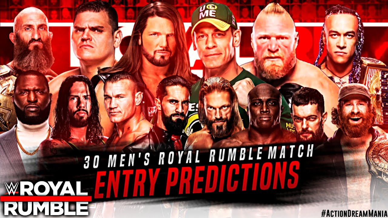 WWE ROYAL RUMBLE 2022 30 MEN'S ENTRY PREDICTIONS AND WINNER | ACTION DREAM MANIA