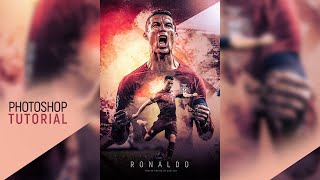 Make Sports Poster Design in Photoshop | Cristiano Ronaldo Poster Design Tutorial | Zubtech