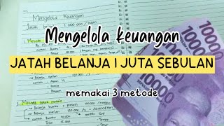 Mengelola Jatah belanja 1 juta sebulan