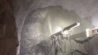 Spraying Shotcrete Underground - Normet Spraymec