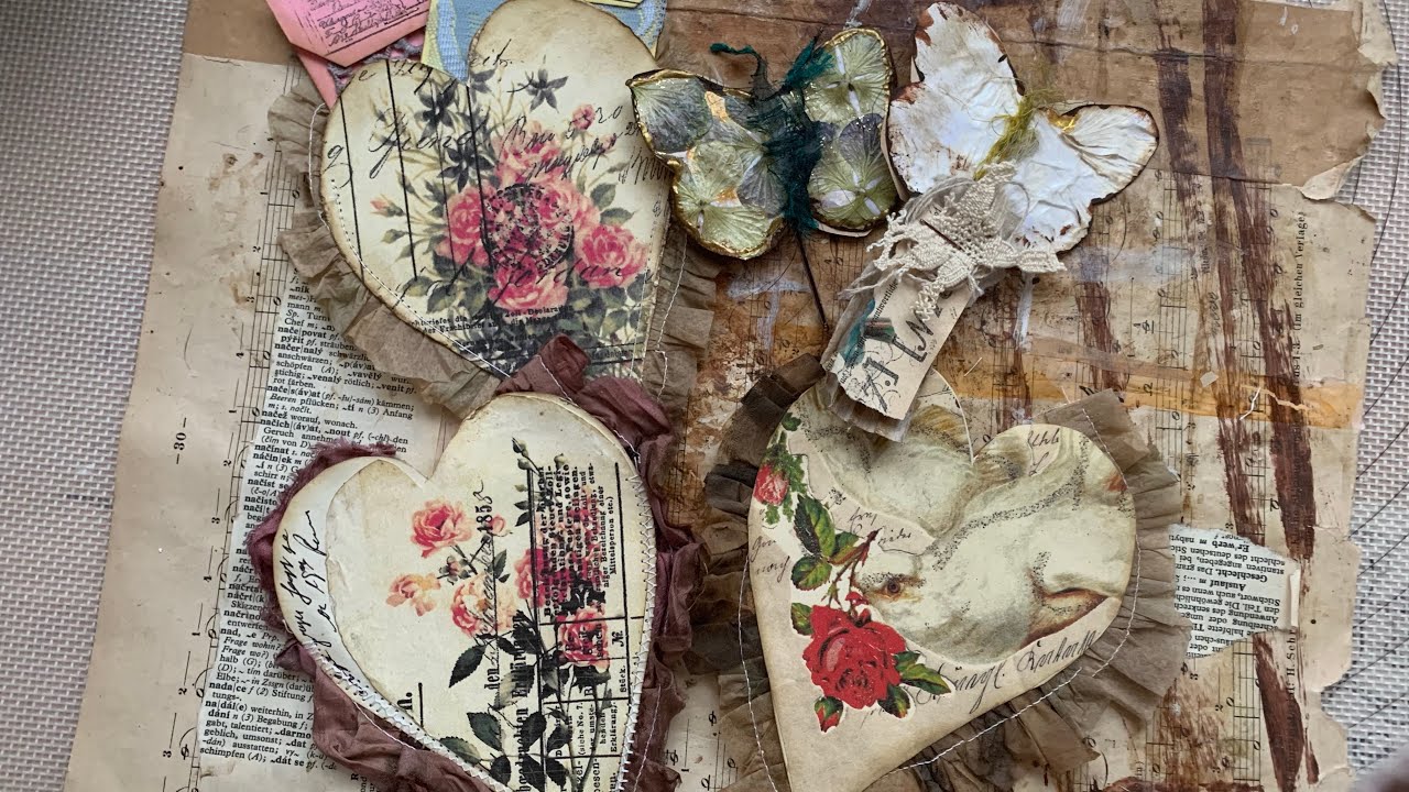 Herzpocket mit Teebeutelrüsche  und Schmetterlingclip🧚‍♂️💫🧚‍♂️❤️