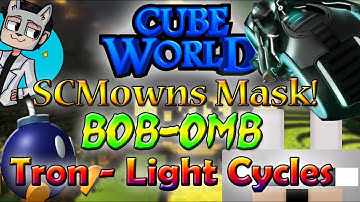 Cube World - MODEL PACKS - SCMowns Mask, Bob-Omb, Tron - Light Cycles!!!