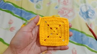 Making Solid Granny Square