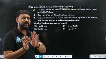 ESE | E&T | Q-133 | Network Theory | By Kavindra Sir