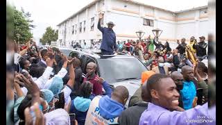 RAILA ODINGA live Today at MAMA LUCY hospital and KENYATTA NATIONAL hospital