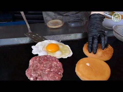 3,500원 에그 수제햄버거 | Fried Egg Handmade Hamburger | korean street food