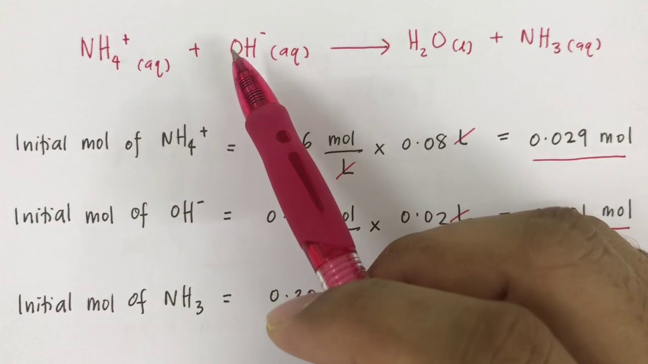 Example on how to calculate the pH for buffer solution