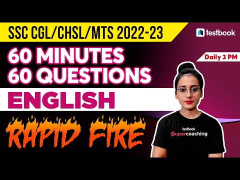 SSC CGL English Classes | 60 minute 60 Ques | Day 02 | SSC CGL/CHSL/MTS English 2022-23 | Ananya Mam