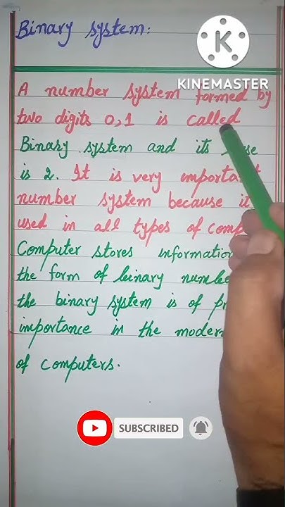 definition of binary system.. importance of binary system....what is ...