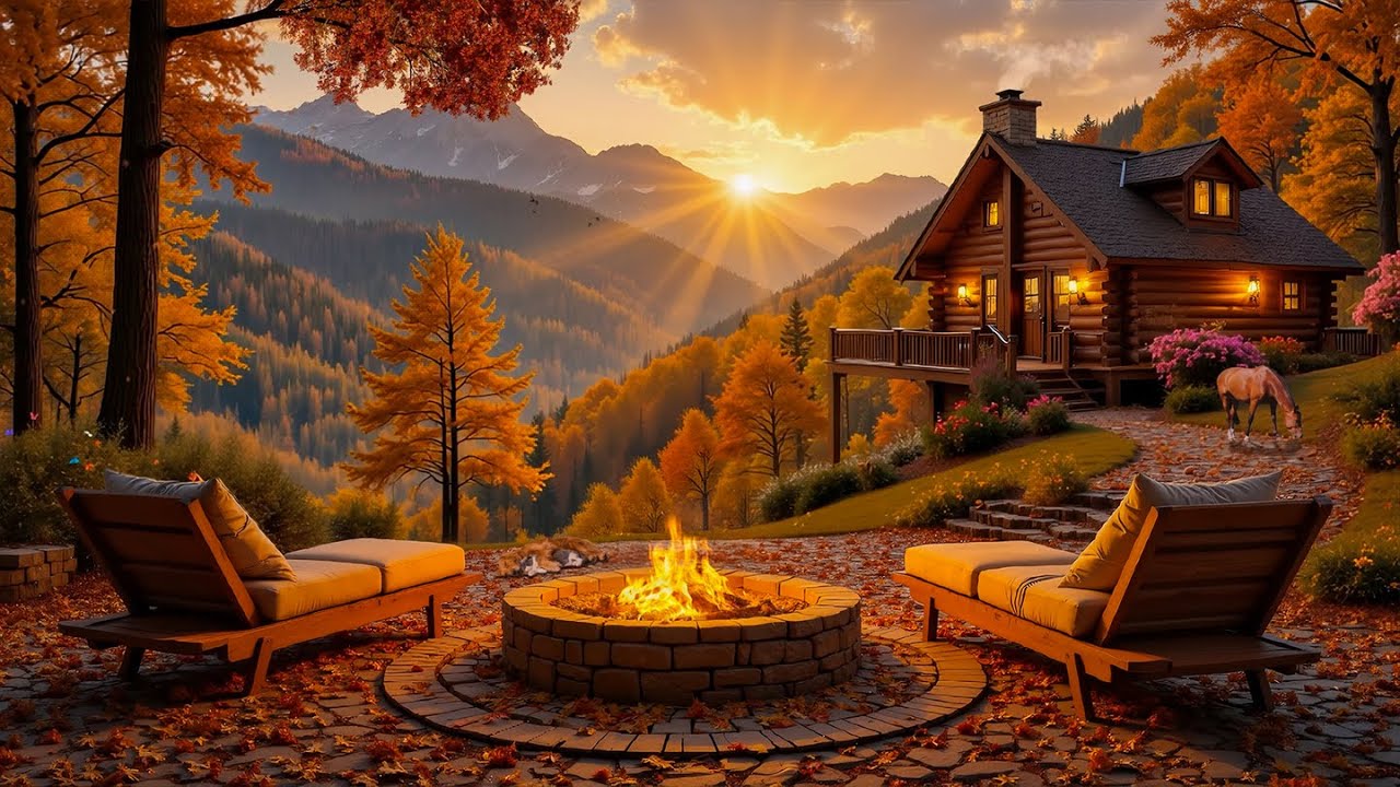 [𝐫𝐞𝐥𝐚𝐱𝐢𝐧𝐠 𝗽𝗹𝗮𝘆𝗹𝗶𝘀𝘁] A Cozy Fall Ambience🌼Autumn Sunset Retreat with ...