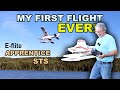 Rc trainer plane  my first flight ever  horizon hobby apprentice sts