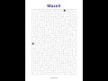 Free Printable Maze Puzzle #9 | Intermediate Brain Game #Shorts