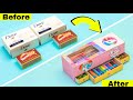 How to make Unicorn pencil box with waste box and matchbox || DIY pencil box easy @Craftube
