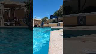 5-year-old does back flip into pool after just learning how to swim