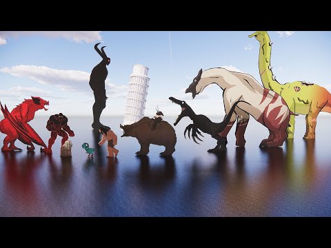 Genndy Tartatovsky's Primal size comparison | 3D animation