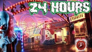 (WE GOT CAUGHT) 24 HOUR OVERNIGHT CHALLENGE AT A CARNIVAL | I SPENT THE NIGHT IN A CARNIVAL