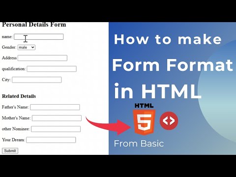 How to make basic form format using HTML code 🖥️#coding #bugology #html ...