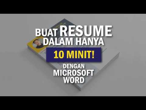 Tutorial Buat Resume Dalam Hanya 5 Minit? | Create Resume with Microsoft Word