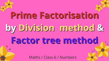 Prime Factorisation by Division Method and Factor tree Method / Maths / Class 6 / Term-2 / Numbers