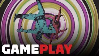 No More Heroes: Travis Strikes Again - Travis and Badman Cooperative Combat Gameplay