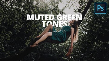 How to Edit MOODY DARK Images in Photoshop | Muted Green Tone