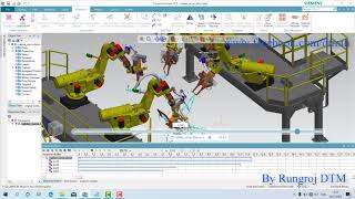 Cable Movement Simulation with SIEMENS Tecnomatix Process Simulate