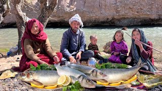 Cooking Fish by the Mountain Lake — The Most Delicious Authentic Food | Village Life of Afghanistan