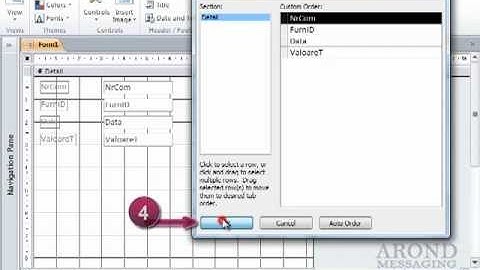Using Access 2010 - Define the Tab Order on a Form