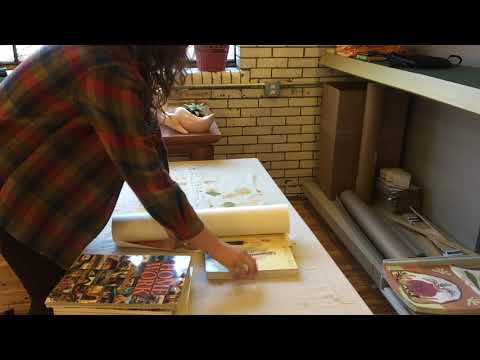 Flattening a Rolled Print