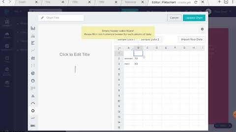 Inputing data into Piktochart