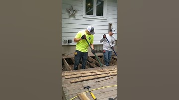 How to rip off a deck - using wrecking claws #shorts #deck #demo #howto