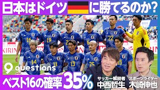 【サッカー日本代表ベスト8への道】ベスト8の確率は1％／グループリーグ突破の確率は35％／ドイツに隙はある／スペインは日本の上位互換／コスタリカの守備は侮れない／長友と本田の凄さ【中西哲生×木崎伸也】