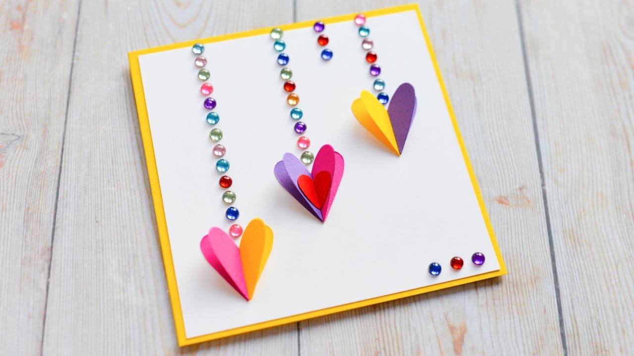 How to Make - Greeting Card Valentine's Day Hearts - Step ...