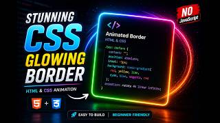 I Built a Glowing Animated Border with Pure HTML& CSS#coding#programming#css#webseries#shorts#viral