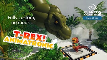 T-Rex! Custom Dinosaur Animatronic! - Planet Coaster 2