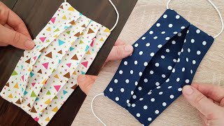 Face Mask Sewing Tutorial / How to Make a Face Mask with Filter Pocket / DIY Cotton Fabric Face Mask