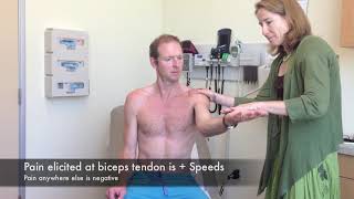 Shoulder exam - Speeds test