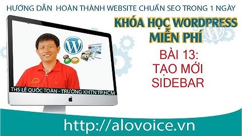 Khóa học WordPress - Bài 13 - Tạo Sidebar Mới