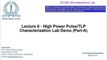 Lecture 6 - High Power Pulse/TLP Characterization Lab Demo (Part-A)