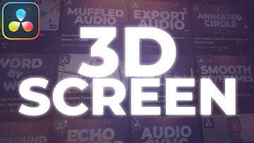 How to Make 3D SCREEN Effect In Davinci Resolve Tutorial