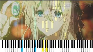 Video thumbnail of "[Violet Evergarden OST / Theme Song] "Violet Snow" - Aira Yuuki (Synthesia Piano Tutorial) w/ SHEETS"